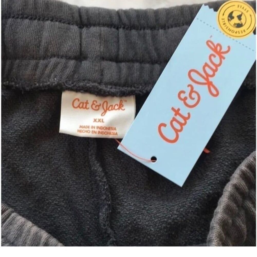 Cat & Jack Sweatshorts Girls Size‎ XXL gray pull on pockets - Picture 5 of 6